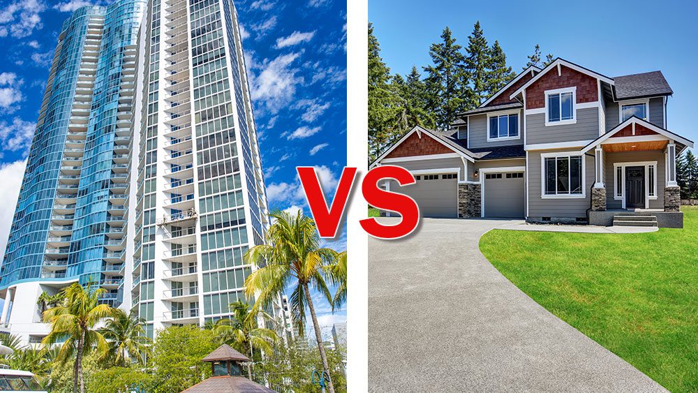 The differences, pros and cons of condos vs. single-family homes